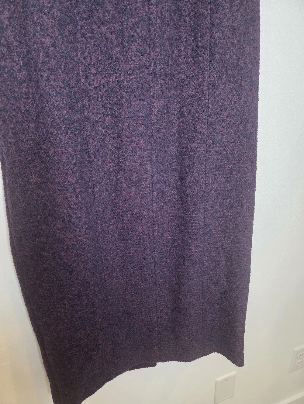 CHANEL Purple Wool Sheath Dress Cashmere Silk Designer Quiet Luxury EU 42